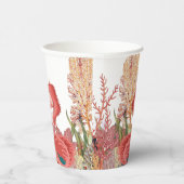海の赤い人魚のサンゴの誕生日パーティーの下 紙コップ (右)
