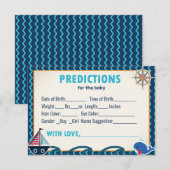 海の赤ちゃんのシャワー予測：赤ちゃんについて 招待状 (正面/裏面)