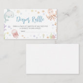 海の赤ちゃんシャワーおむつラッフルの下で エンクロージャーカード (正面/裏面)