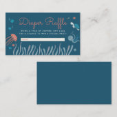 海の赤ちゃんシャワーおむつラッフルの下の漫画 エンクロージャーカード (正面/裏面)