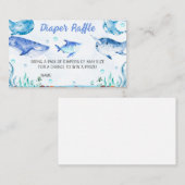 海の赤ちゃんシャワーおむつラッフルの下 名刺 (正面/裏面)