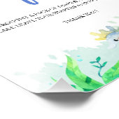 海の赤ちゃんシャワーおむつラッフルサインの下 フォトプリント            (角)