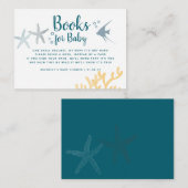 海の赤ちゃんシャワーのブックリクエストの下の色の傾向 エンクロージャーカード (正面/裏面)