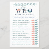 海の赤ちゃんシャワーの下でママかパパのゲーム チラシ (正面)