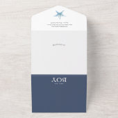 海の赤ちゃんシャワーの下で全て一つの招待状 オールインワン招待状 (外側)