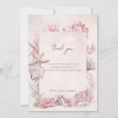 海の赤ちゃんシャワーの下で夢見る サンキューカード (正面)