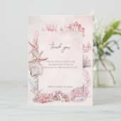 海の赤ちゃんシャワーの下で夢見る サンキューカード (スタンド正面)