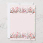 海の赤ちゃんシャワーの下で夢見る サンキューカード (裏面)