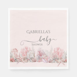 海の赤ちゃんシャワーの下で夢見る スタンダードランチョンナプキン