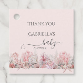 海の赤ちゃんシャワーの下で夢見る フェイバータグ