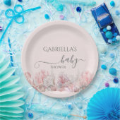 海の赤ちゃんシャワーの下で夢見る ペーパープレート (パーティー)