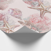 海の赤ちゃんシャワーの下で夢見る ラッピングペーパー (角)