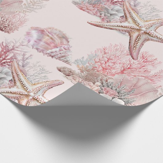 海の赤ちゃんシャワーの下で夢見る ラッピングペーパー (角)