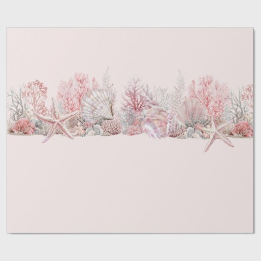 海の赤ちゃんシャワーの下で夢見る ラッピングペーパー (フラット)