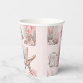 海の赤ちゃんシャワーの下で夢見る 紙コップ (右)