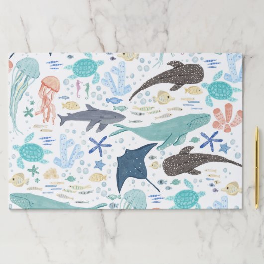 海の赤ちゃんシャワーの下で ペーパーパッド (インサイチュ)