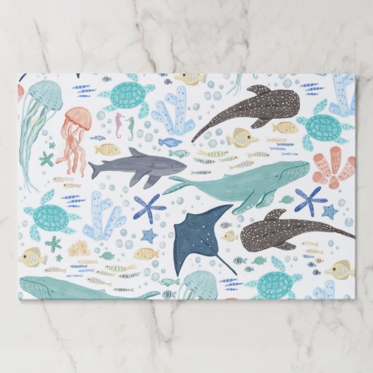海の赤ちゃんシャワーの下で ペーパーパッド (正面)
