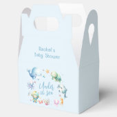 海の赤ちゃんシャワーの下にかわいい フェイバーボックス (オープン)