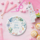 海の赤ちゃんシャワーの下にかわいい ペーパープレート (パーティー)