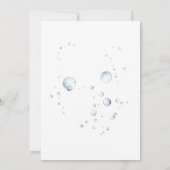 海の赤ちゃんシャワーの下にイルカが双子 招待状 (裏面)