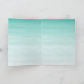 海の赤ちゃんシャワーの下のかわいい水彩人魚 カード (内部)