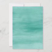 海の赤ちゃんシャワーの下のかわいい水彩人魚 招待状 (裏面)