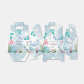 海の赤ちゃんシャワーの下のかわいい水色 フェイバーボックス (折り畳みなし)