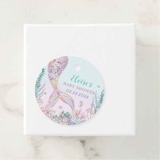 海の赤ちゃんシャワーの下のエーテルの人魚 フェイバータグ (インサイチュ)