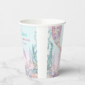 海の赤ちゃんシャワーの下のエーテルの人魚 紙コップ (左)