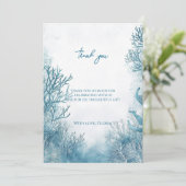 海の赤ちゃんシャワーの下のドリーミーブルー サンキューカード (スタンド正面)