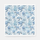 海の赤ちゃんシャワーの下のドリーミーブルー スタンダードランチョンナプキン (正面)