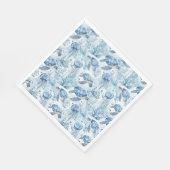 海の赤ちゃんシャワーの下のドリーミーブルー スタンダードランチョンナプキン (角)