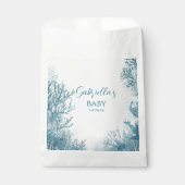 海の赤ちゃんシャワーの下のドリーミーブルー フェイバーバッグ (正面)