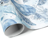 海の赤ちゃんシャワーの下のドリーミーブルー ラッピングペーパー (ロールコーナー)