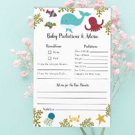 海の赤ちゃんシャワーの下の予測とアドバイス