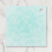 海の赤ちゃんシャワーの下の人魚とクラゲ フェイバータグ (裏面)