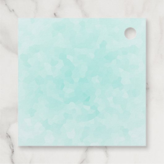 海の赤ちゃんシャワーの下の人魚とクラゲ フェイバータグ (裏面)