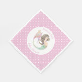 海の赤ちゃんシャワーの下の人魚 スタンダードランチョンナプキン (角)