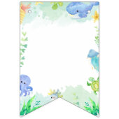 海の赤ちゃんシャワーの下の夏 バンティングフラッグ (第1の旗)