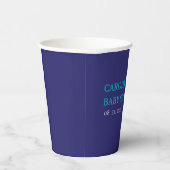 海の赤ちゃんシャワーの下の小さな真珠を紫 紙コップ (右)