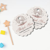 海の赤ちゃんシャワーの下の小さな真珠 フェイバータグ