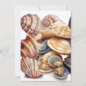 海の赤ちゃんシャワーの下の小さな真珠 招待状 (裏面)