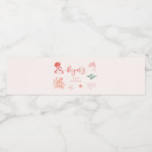 海の赤ちゃんシャワーの下の少女 ペットボトルラベル (シングルラベル)