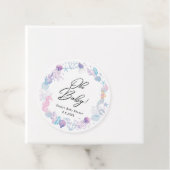 海の赤ちゃんシャワーの下の水色の人魚 フェイバータグ (インサイチュ)