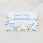 海の赤ちゃんシャワーの下の水色 エンクロージャーカード (正面)