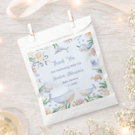 海の赤ちゃんシャワーの下の水色 フェイバーバッグ