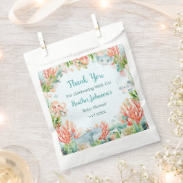 海の赤ちゃんシャワーの下の水色 フェイバーバッグ