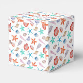 海の赤ちゃんシャワーの下の水色 フェイバーボックス (裏面サイド)