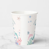 海の赤ちゃんシャワーの下の水色 紙コップ (左)