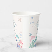 海の赤ちゃんシャワーの下の水色 紙コップ (右)